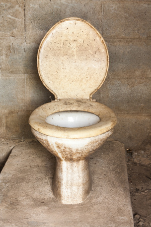 Dirty flush toiletの写真素材