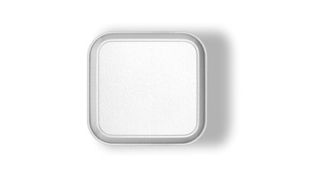 Closed White Food Container Mockupの写真素材