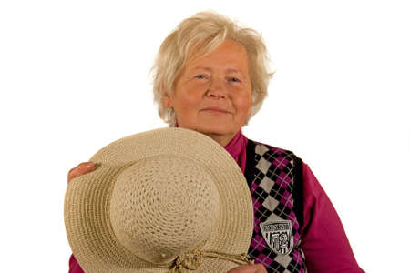 Senior Lady with Hatの写真素材