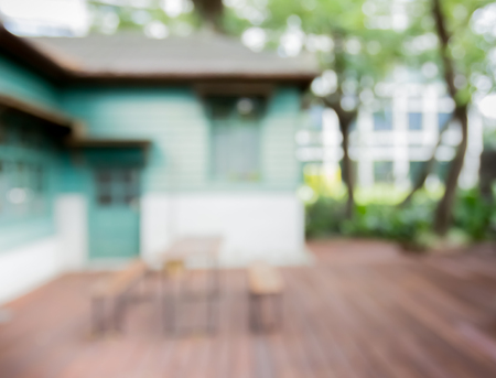 blur bench in park  background ,relaxation sceneの写真素材