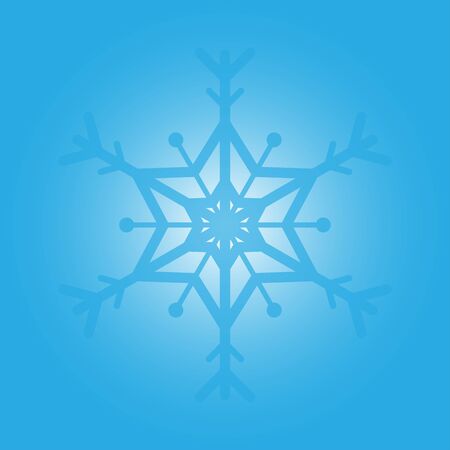 Blue snowflake isolated on blue background, Collection of winter graphic elements using for Happy new year, Christmas design, card, poster.のイラスト素材