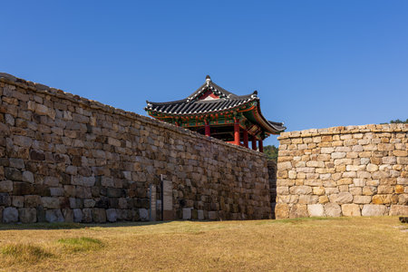 Korean traditional architecture in Palace, South Koreaの写真素材