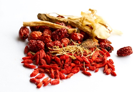 Ingredients for Chinese herbal soupの写真素材