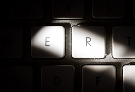 Acronym for Emergency found in keyboardの写真素材