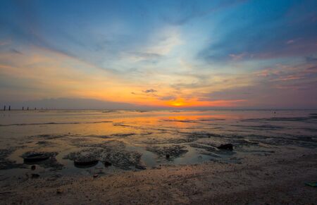 Sunset at Sekinchan, Selangor, Malaysiaの写真素材