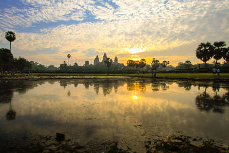 Beautiful Angkor Wat in the morningの写真素材