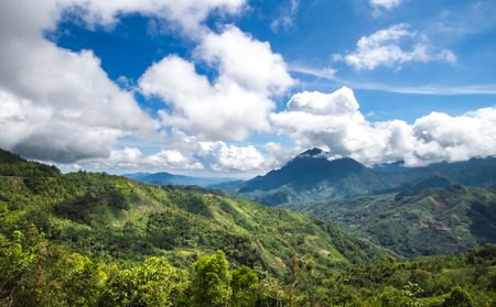 Mountain landscape in Sabah Malaysiaの写真素材