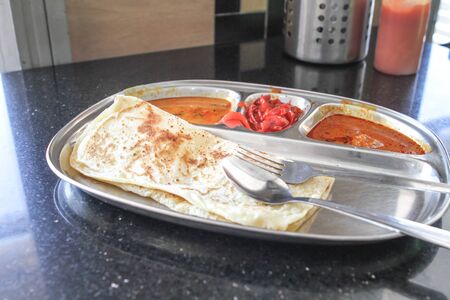 roti canai a famous breakfast dish in Malaysia