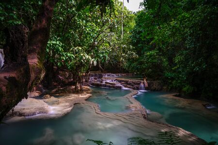 Tad Kwang Si Waterfall in Luang Prabang, Laos