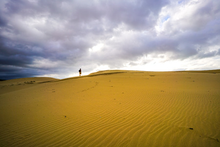 Sand dunes at Ninh Thuan province, Vietnamの写真素材