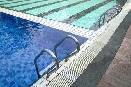 Sports or recreation icons or concept : swimming pool with stair or stepsの写真素材