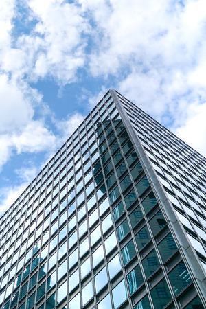 Common modern business skyscraper, with blue sky. Abstract or architecture conceptのeditorial素材