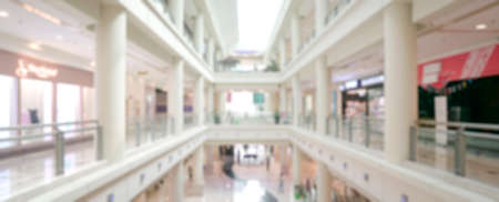 Abstract blur with bokeh and defocused shopping mall or department store for background.の写真素材