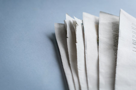 Newspapers, top view. Copy space.