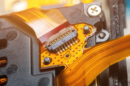 Circuits, components and electronic connections.selective focus.