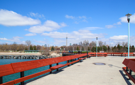 Centre Island Pier in Toronto Island, Canadaの写真素材