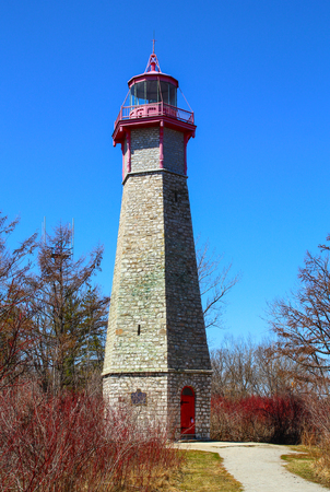 Gibraltar Point Lighthouse in Toronto Island, Canadaの写真素材