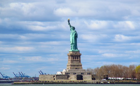 The statue of Liberty in Manhattan, New York Cityの写真素材