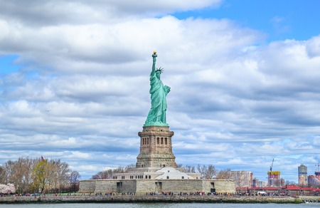 The statue of Liberty in Manhattan, New York Cityの写真素材