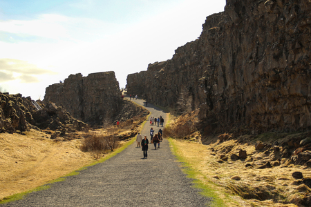 Pingvellir National Park in Icelandの写真素材