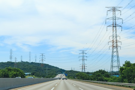 Highway with light traffic in Korea