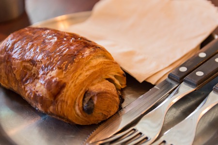 bakery cafe bread (bread and cutlery)の写真素材