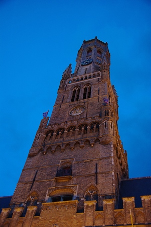 Belfry in Bruges in Belgium