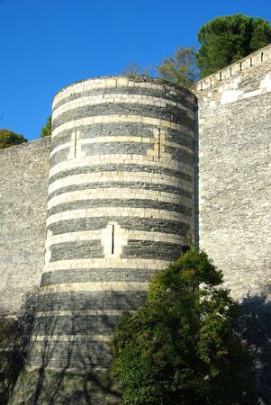 Part of the castle of Angersのeditorial素材