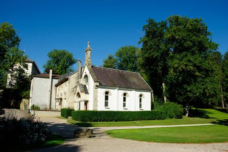Chapel of orthodox religion in the park of Contrexevilleeの写真素材