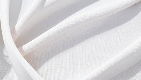 white silk fabric texture. tissue, textile, cloth, fabric, material, textureの素材