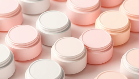 Cosmetic cream in a jar on a white background close-upの素材