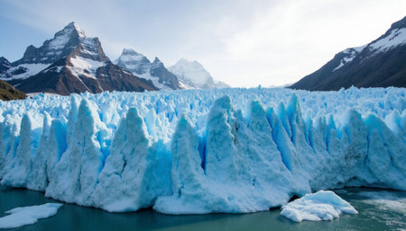 Panoramic view of Perito Moreno Glacier, Patagonia, Argentinaの素材