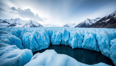 Panoramic view of the Perito Moreno Glacier, Patagonia, Argentinaの素材