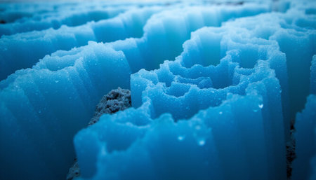 Close-up of the blue ice of the Dead Sea. Israelの素材