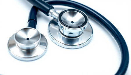 Stethoscope on white background. Medical concept. 3d renderingの素材
