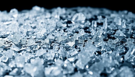 Close up of crystals of crystal for background. Selective focus. Toned.の素材