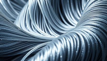 abstract background of metal wire twisted in a spiral close-upの素材