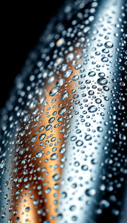 Water drops on the glass close up. Abstract background for design.の素材
