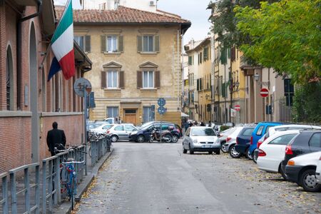 Street in the historic center of Florenceのeditorial素材