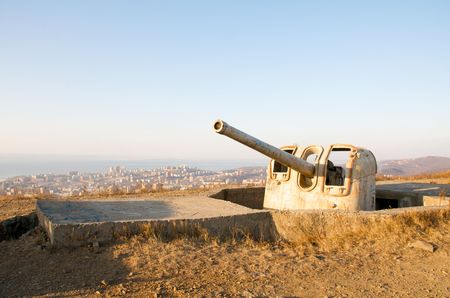 Vladivostok. Sopka Refrigerator, gun museum fortressのeditorial素材