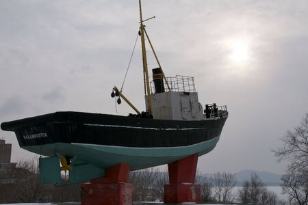 Vladivostok. The monument to the fishermen and small anti-submarine hunters, equipped for MRS.のeditorial素材
