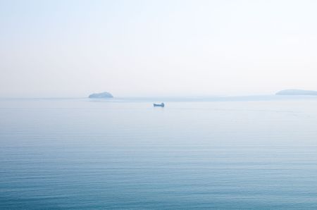 Small tanker at sea. Sea of Japan.のeditorial素材