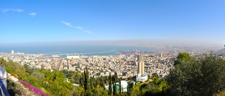 Panorama of the city of Haifa. Israelの写真素材