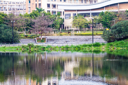 Scenery by the lakeのeditorial素材