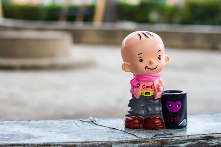 close up of ceramic dollの写真素材