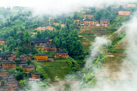 Longsheng terraced field sceneryのeditorial素材