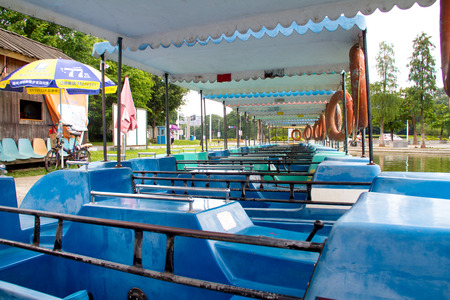 Boats at a lakeのeditorial素材