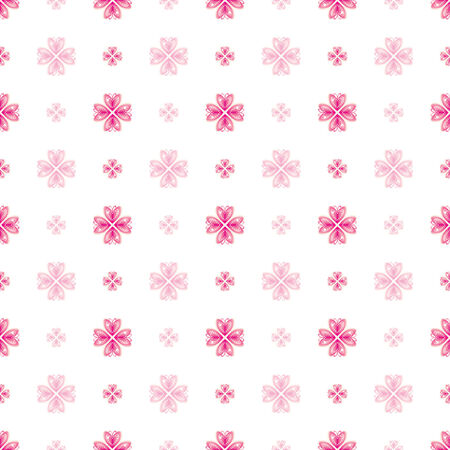 Pink Valentine Heart Pattern_between clear and fadeのイラスト素材