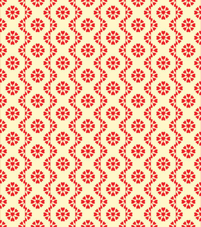 05_Pattern_Flower-Heart_Wave-Repeating_Egg-on-Red_FullVector_123RFのイラスト素材