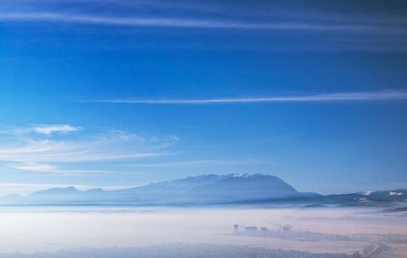 Carpathian mountains and a sky with fabulous clouds.の写真素材